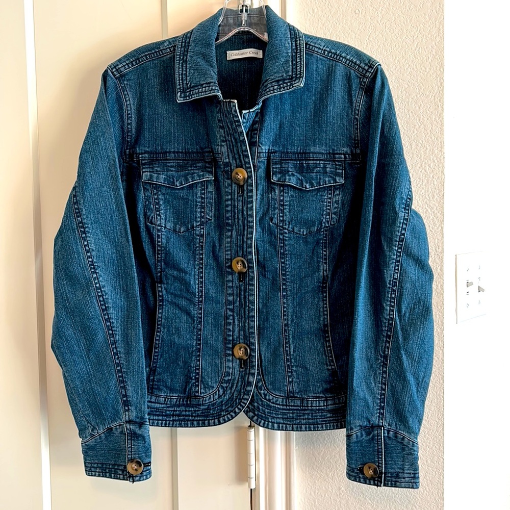 Dark blue denim jean jacket Coldwater Creek. SUPER FAST SHIPPING